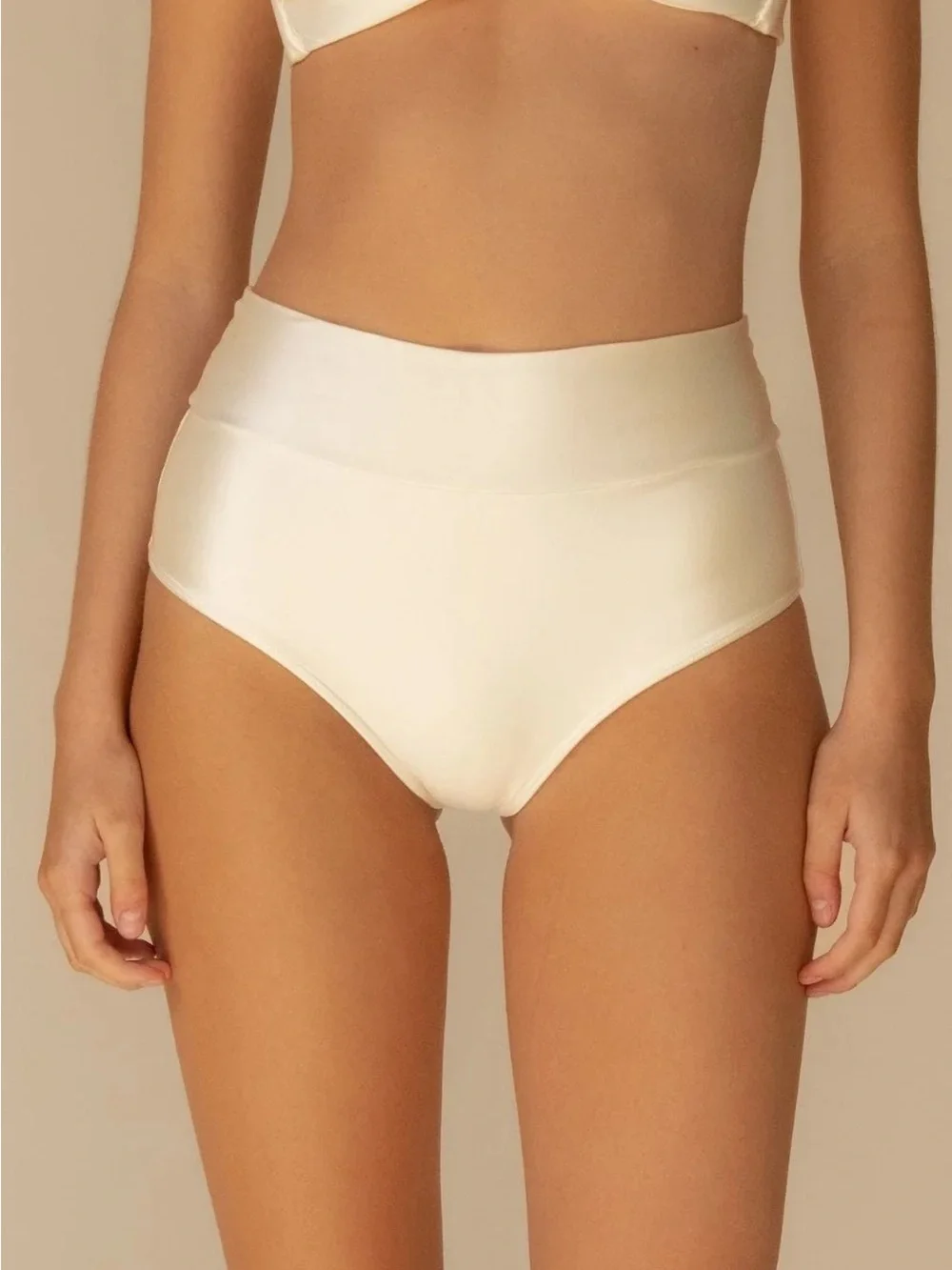 Montce Cream Silkie High Rise Bottoms